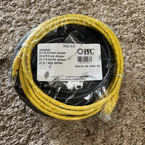 PPC HSD Kit 12ft, 6ft Coax Jumper, 7ft Cat 5e Jumper, 2 Way Splitter ~ 606211 - Picture 1 of 3