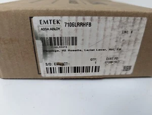Emtek Lariat 7106LRRHFB, Bronze Lever Handle With #2 Rosette. Flat Black Bronze - Picture 1 of 6