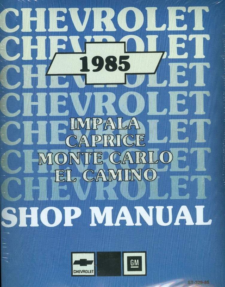 Chevrolet/El Camino 1985/Impala/Monte Carlo/Caprice Shop manual Foto 1 de 1