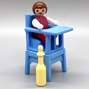 Playmobil Victorian Baby's Blue High-Chair Infant Male Female Kid Indoor Scene - Picture 1 of 3