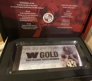 2023 Washington Commanders Season Ticket Member Commemorative Ticket Box NFL New - Picture 1 of 8