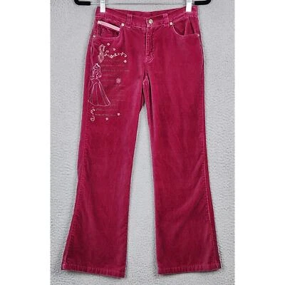 Pantalones DISNEY STORE Mujer Talla 12 Rosa Bella Durmiente Aurora Bordados Foto 1 de 4