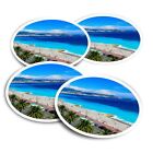 4x Round Stickers 10 cm - Nice France Beach Ocean View  #21941