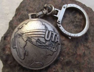 UTA Cargo French Airlines Union de Transports Aeriens Boeing 747 Key Chain Ring - Picture 1 of 2