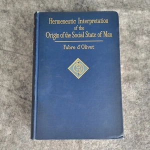 Hermeneutic Interpretation of the Origin of the Social FABRE D'OLIVET  1st 1915 - Imagen 1 de 9