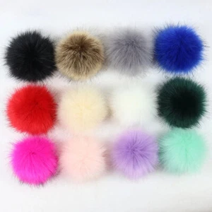 12CM DIY Fluffy Faux Fox Fur Soft Fur Ball For Hat Bags Craft Decor Accessories - Picture 1 of 31