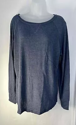 Nuevo con etiquetas Top Nollie Azul Marino Manga Larga Cuello Redondo Mezcla Algodón Talla Grande Foto 1 de 4
