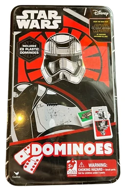 Star Wars INCOMPLETE Dominoes in Protective Tin Vintage The Force Awakens - Image 1 of 4