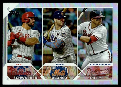 2023 TOPPS SILVER FOIL Austin Riley/Kyle Schwarber/Pete Alonso #178 - Image 1 of 2