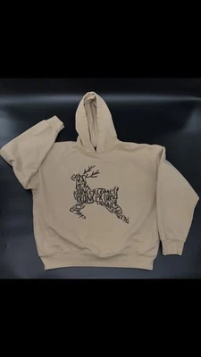 Sudadera con Capucha Pullover Hombre Boohoo Beige Con Diseño Gráfico Talla M Foto 1 de 4