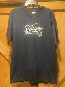 Genuine Patsy’s Pizzeria Shirt East Harlem Navy Blue Sz Men’s Large - Picture 1 of 4