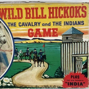 Wild Bill Hickok's Die Kavallerie und die Indianer Brettspiel 1955 Vintage Western - Bild 1 von 12