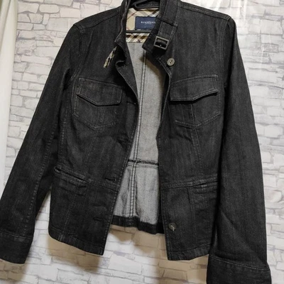 Chaqueta de mezclilla para hombre talla L Burberry gris oscuro chaqueta de mezclilla con pocos botones por favor Foto 1 de 4