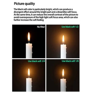 Black Diffusion Filter Portrait Mist 1/4 SLR Camera Soft Lens Waterproof Oil CT - Picture 1 of 28