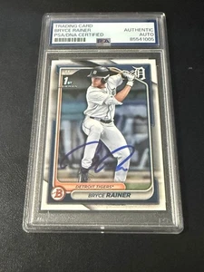 Bryce Rainier Tigers autografo firmato 2024 Bowman carta da baseball PSA SLAB BD86! - Foto 1 di 2