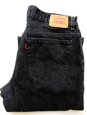 Levi's 550 men's relaxed fit jeans 18 Husky W36 L29 dark grey LEVJ040 - Image 1 of 4