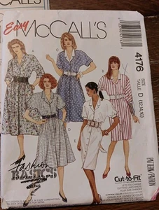 Easy McCall’s 4176 Misses’ Kleid Muster, Größen 12-14-16 ungeschnitten FF Shirtwaist.  - Bild 1 von 4