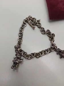 Bracciale Charm Sterling 925 Collezione Boyds Bears con 2 Charms Orso - Foto 1 di 7
