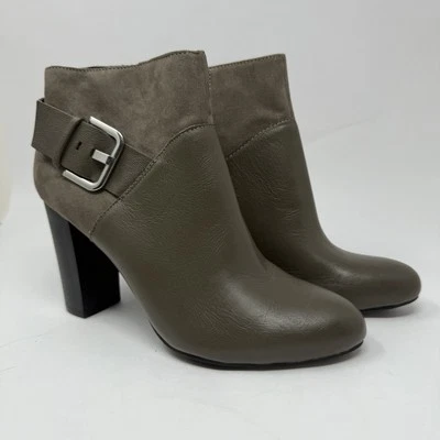 BAR III Zapatos Mujer Talla 9 M Gris Ágil Tacón Botines Hebilla Cremallera Foto 1 de 4