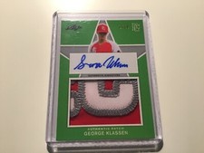 2019 Leaf Metal Perfect Game George Klassen Jumbo GU Jersey auto 8/10