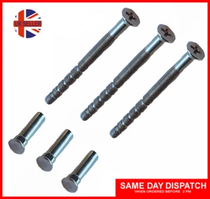 4 mm Außen Terrasse PVC Türgriff Verbindungsschraube Bolzen Hülse Wagen Chr 4 - Bild 1 von 5