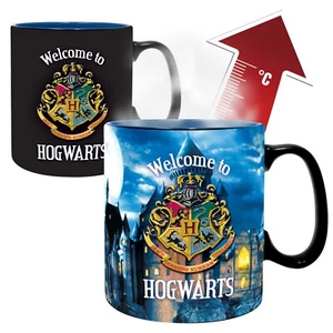 Harry Potter Tasse Hogwarts Thermoeffekt XL Kaffeebecher 460ml Geschenkbox - Bild 1 von 2