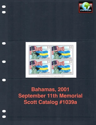 $18.00 Scott Value - 2002 Bahamas 9-11 11 de septiembre WTC EE. UU. CV MNH NH UMM Foto 1 de 4
