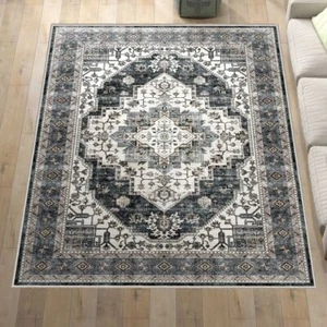 Area Rugs 8x10 5x7 6x9 9x12 ft Mat Rug Machine Washable Non Slip Indoor Carpet - Picture 1 of 12
