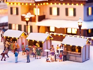 HO Scale Buildings - 65610 - Combined Set “At the Christmas Market” - Kit - Picture 1 of 2