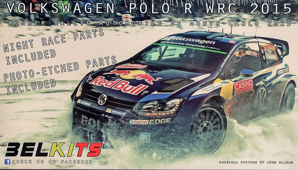 BELKITS VOLKSWAGEN POLO R WRC 2015 MONTECARLO RALLY WINNER 1/24 COD.BEL010 - Immagine 1 di 1