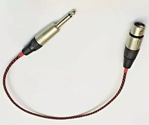 Cable Mogami de 2 pies Neutrik XLR hembra a Neutrik 1/4 mono micrófono profesional audio - Imagen 1 de 9