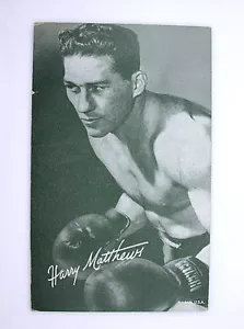 Harry Matthews Light Heavyweight Boxing Exhibit Card BC31 - Picture 1 of 2