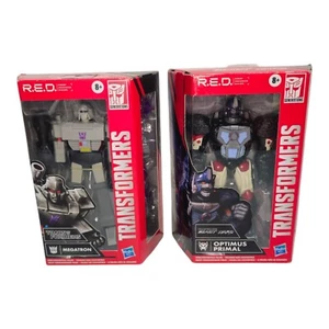 New Hasbro Transformers R.E.D. Beast Wars Optimus Primal Figure + Megatron - Picture 1 of 8