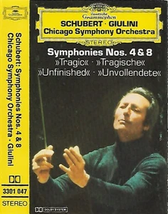 Schubert Symphonies Nos. 4 & 8  CASSETTE ALBUM Giulini, Chicago Symphony Orch - Picture 1 of 11