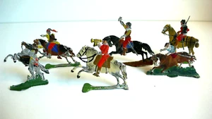 PLATS D'ÉTAIN LOT DE 6 CAVALIERS ANCIEN RÉGIME Ht 5,5cm TRÈS BON ÉTAT - Imagen 1 de 8
