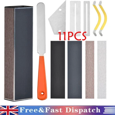 Guitar Luthier Tool Kit Fret Crowning File Rocker Fingerboard Protectors 11Pcs - Image 1 of 4