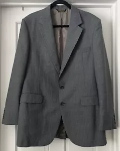 Brooke & Deane Men’s Size 42 Imported Fabric Gray Pinstripe Lined Suit Jacket - Picture 1 of 18