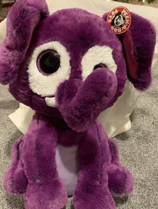 Peek-a-Boo Toys - Plush Purple Elephant 16” Tall Soft Stuffed Animal Glitter Eye - Picture 1 of 6
