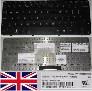 Clavier Qwerty UK Pavilion DV2-1000 DV2-1200 MP-08C96GB6E451 505999-031 Noir - Picture 1 of 1
