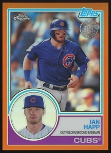 2018 Topps Chrome 1983 Orange Refractor Ian Happ #83T-3 Chicago Cubs SP /25 - Picture 1 of 2