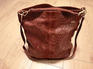 Damen Ledertasche, rot, guter Zustand, made in Italy - Bild 1 von 6