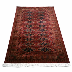 Amma Carpets Hand Knotted Wool Rug Luxury Handmade Maroon Size 4x6 feet - Picture 1 of 5