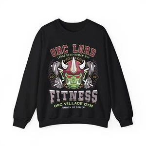 Geffen Orc Village Fitness Sweatshirt mit Rundhalsausschnitt. Ragnarok Online Videospiel. JRPG - Bild 1 von 11