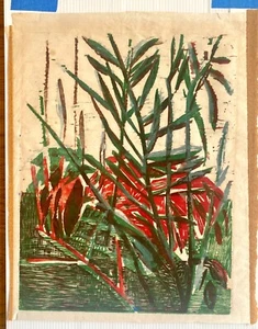 Zolita Sverdlove Original Pencil Signed Color Woodcut Studied in Provincetown MA - Picture 1 of 7