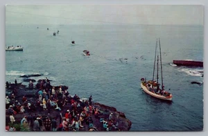 Postcard Depoe Bay Oregon Annual Fleet of Flowers Ceremony Memorial Day - Picture 1 of 2