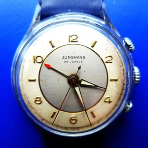 seltene HERREN ARMBANDUHR, Junghans Minivox (Wecker), J 689.70-gute Fkt.-ca-1955 - Bild 1 von 9