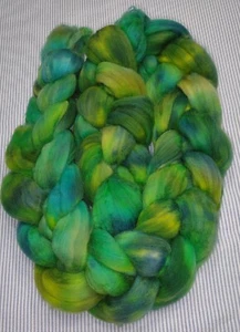 Fine Superwash Wool Top Roving Spinning Handpainted Dyed USA NWT Tree Frog - Picture 1 of 1