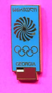 1996 OLYMPISCHER PIN GEORGIA NOC PIN BLAUER HINTERGRUND PIN - Bild 1 von 1