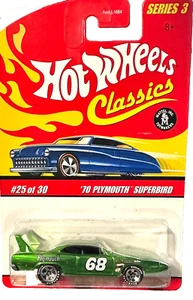 Hot Wheels 2007 Classics Series 3 #25 70 PLYMOUTH SUPERBIRD Light Green L0753 - Picture 1 of 1