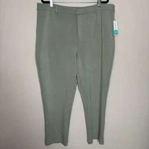 Avec Les Filles Pants Women's 1x Stitch Fix Olive Green Straight Leg Trouser NEW - Picture 1 of 11